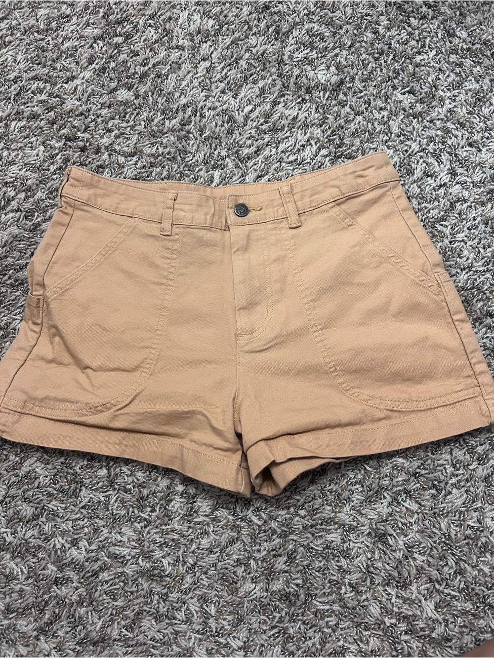 Vintage Patagonia Tan Cargo-Style Women's Shorts